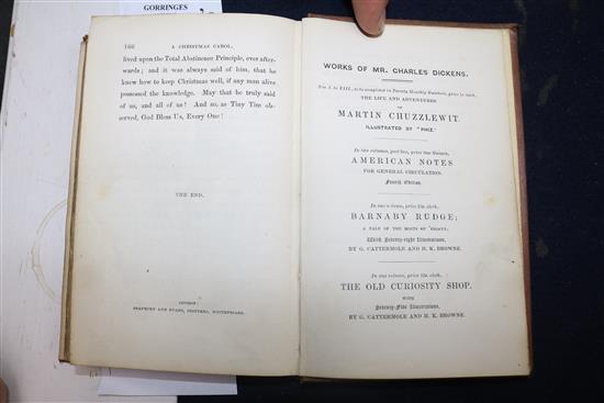 Dickens, Charles - A Christmas Carol, SECOND edition, 8vo, Stave one on first page of text, frontispiece,